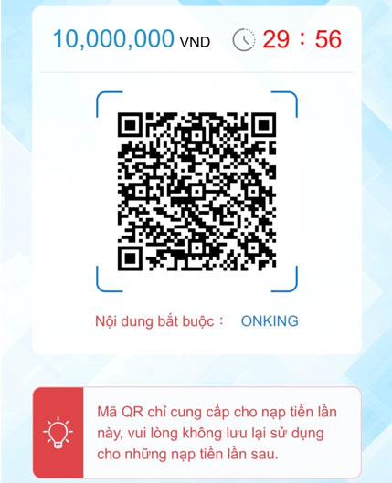 mã qr coce nạp tiền kubet